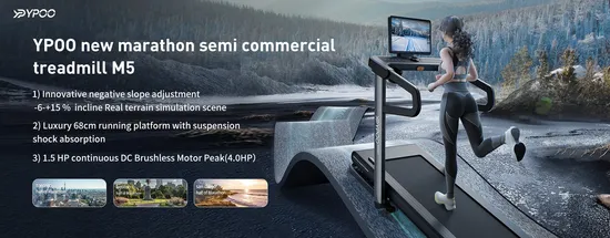 Ypoo Electronic Semi Commercial Treadmill 18.8km High Speed Fit Body Strong Treadmill Running Machine 