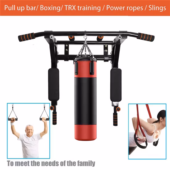 High Quality Fitness Wall Mounted Pull up Chin up Bar Heavy Duty Parallel DIP Bar